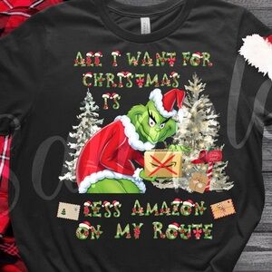 Cute USPS postal grinch tshirt